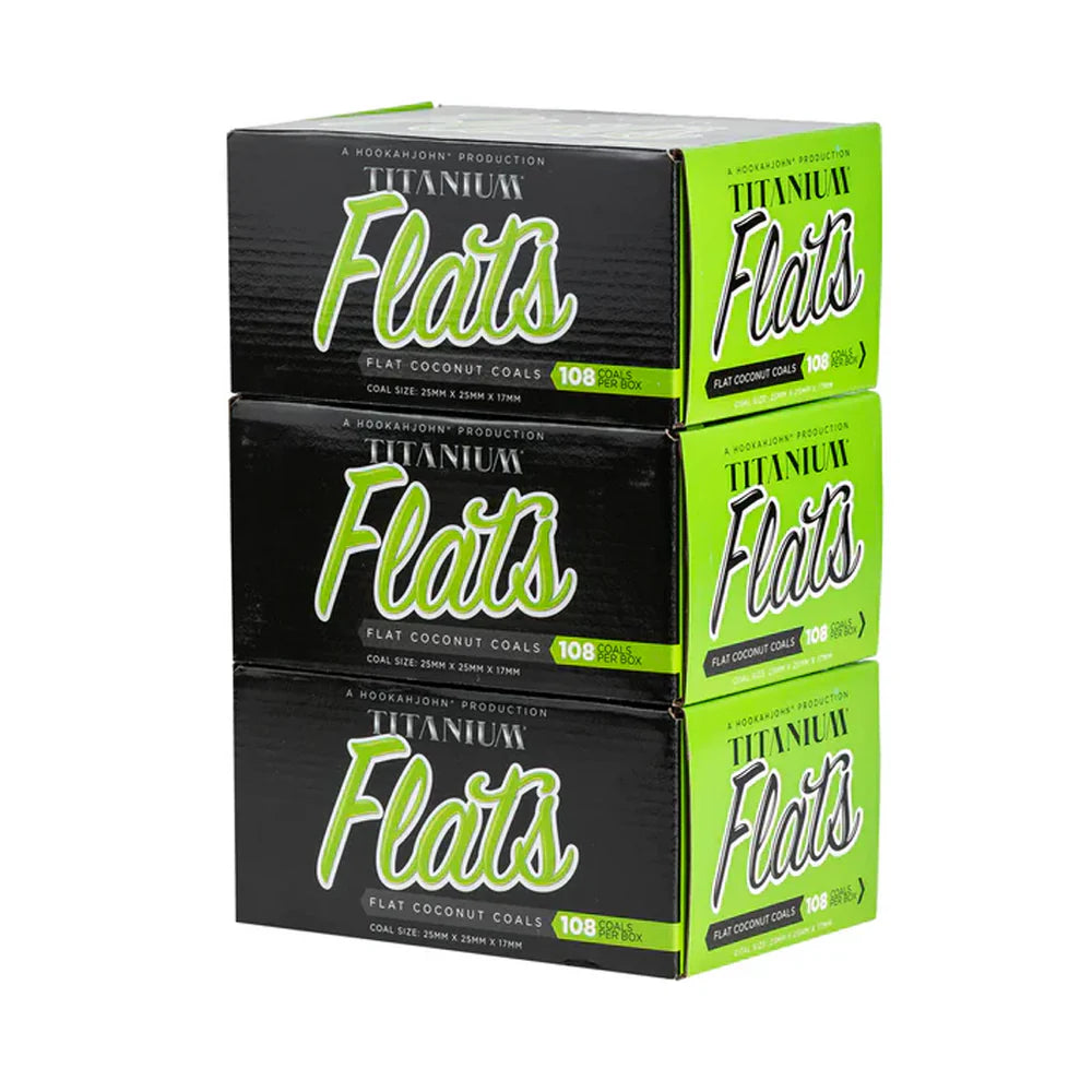 Titanium Coconut Hookah Coals "FLATS" 3KG Pack (Wholesale)