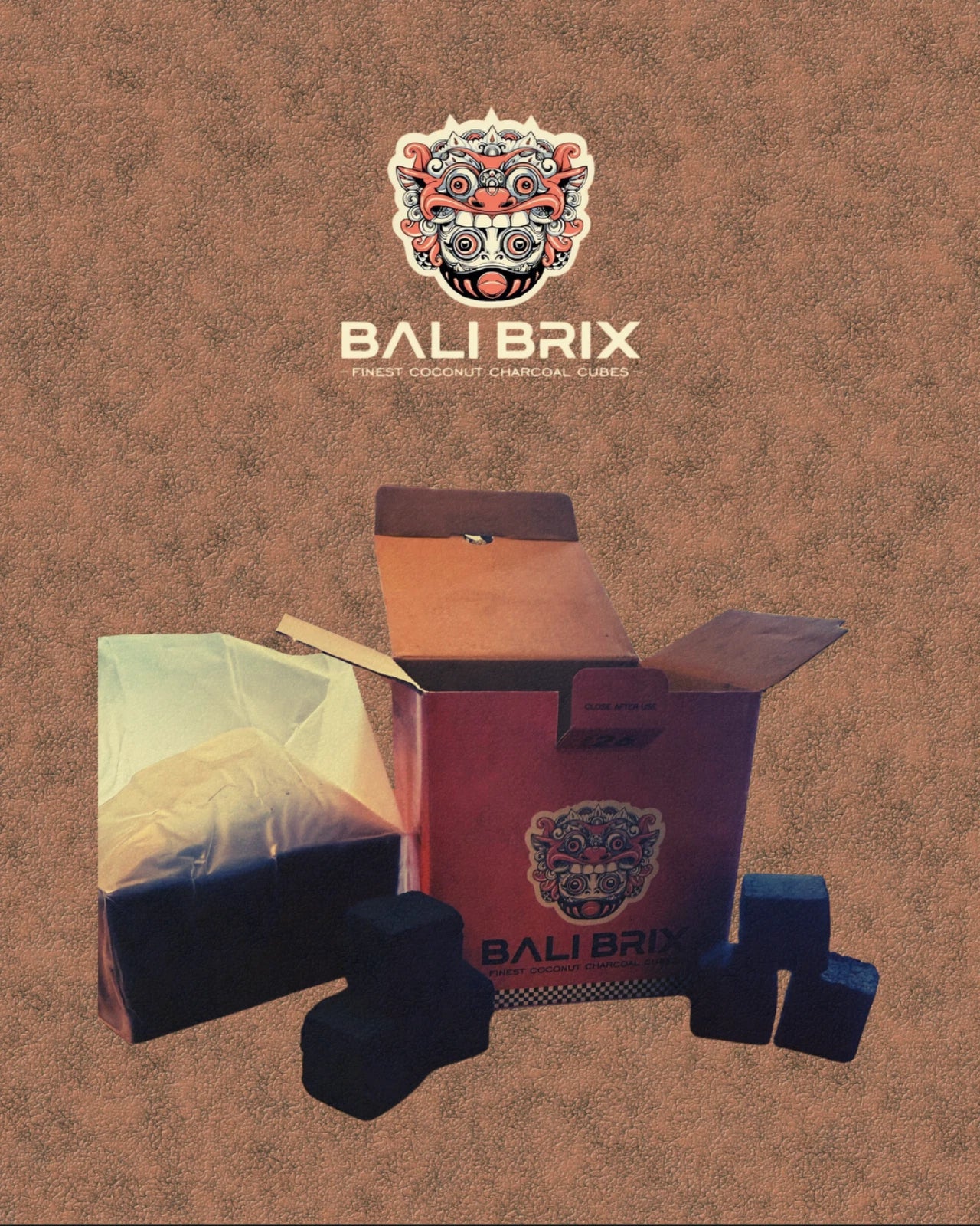 Bali Brix Coconut Charcoal 64pc Cubes