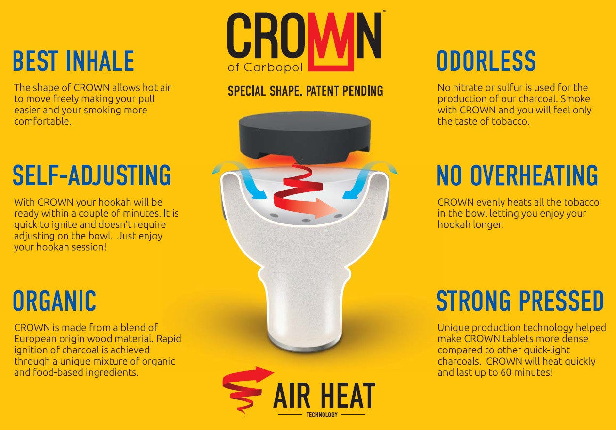 Crown Hookah Charcoal