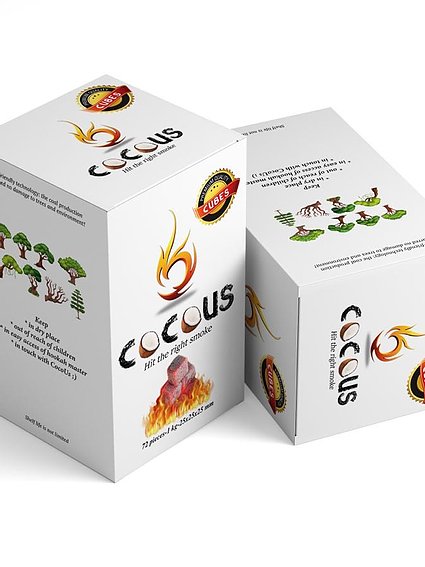 Cocous Natural Coco Shell Hookah Charcoal -72 Pieces Cubes