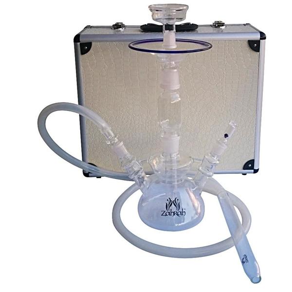 Zahrah All Glass Hookah With Case