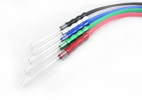 Glass Tip Silicon  Washable Hookah Hose (Wholesale)