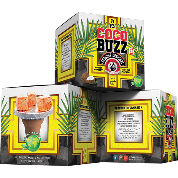 CocoBuzz 3.0 Coconut Charcoal 64pc (Wholesale)