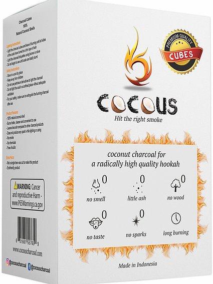 Cocous Natural Coco Shell Hookah Charcoal -72 Pieces Cubes (Wholesale)