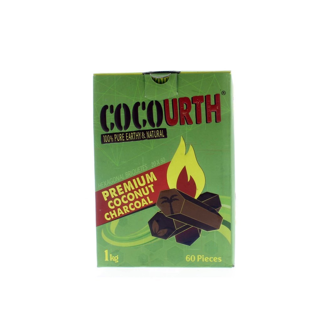 CocoUrth Natural Hookah Charcoal Hexagon (Wholesale)